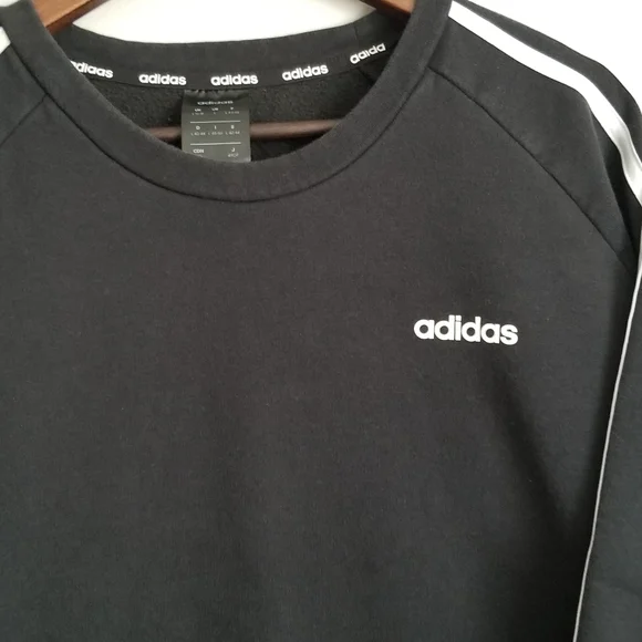 Adidas Sweatshirt Black Unisex Large - Picture 3 of 7